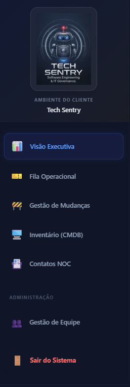 Sentry ITSM Menu